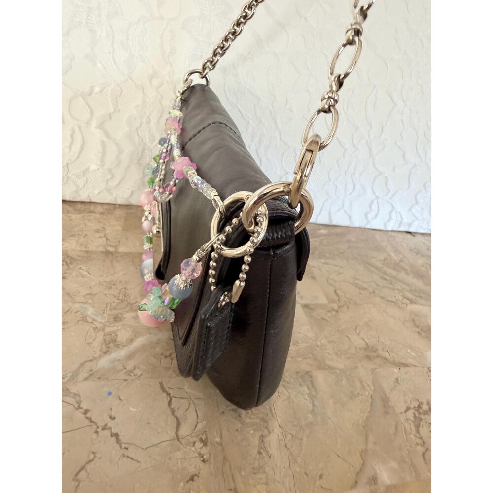 Vintage Y2K Coach Kristin black wristlet cell phone bag mini bag - Picture 7 of 16